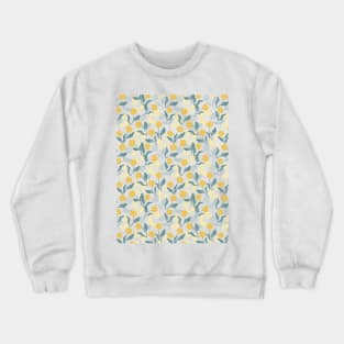 Dandelion floral pattern white ver Crewneck Sweatshirt